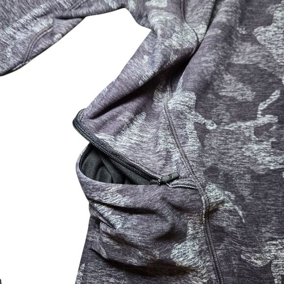 Lululemon Warm Stabilizer 1/2 Zip Hoodie - Incognito Camo HTR Black - Picture 8 of 14